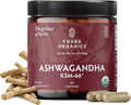 TRIBE ORGANICS Ashwagandha KSM 66 Pure Organic Root Powder Extract Ayurvedic Supplement - Focus Mood Support Increase Energy Strength 600mg of Natural KSM66 for Superior Absorption - 90 Capsules
