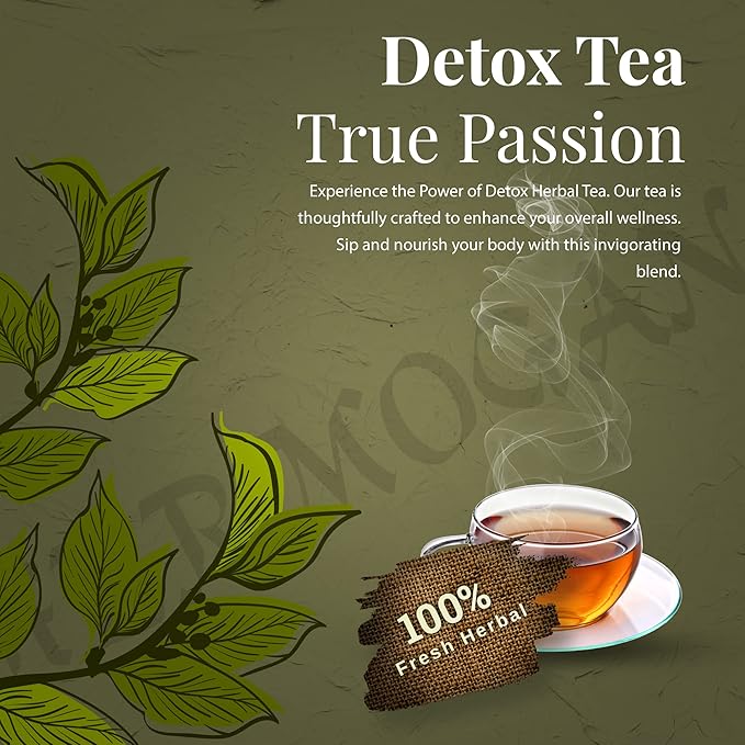 Herboganic Detox Herbal Tea - Wide Variety of Flavors and Benefits | Natural Ingredients | Digestion Support Immune Boost and More | 60 Tea Bags