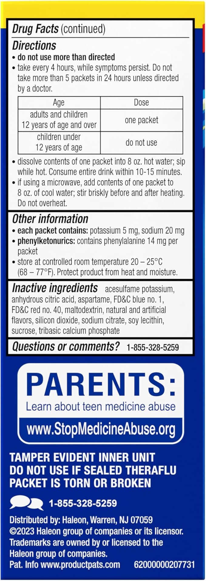 Theraflu Combo Daytime and Nighttime Severe Cold Relief Honey Lemon Flavor Powder_ and Daytime Severe Cold Relief Berry Burst Flavor Powder _6 Daytime + 6 Nighttime and 6 Berry Burst Powder Packets