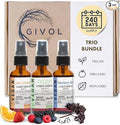 Liquid Vitamins (Pack of 3) Sambucus Nigra Elderberry Mist Zinc Boost Mist and Vitamin C Mist - Non-GMO Gluten-Free - 240 Days Supply - Trio Bundle