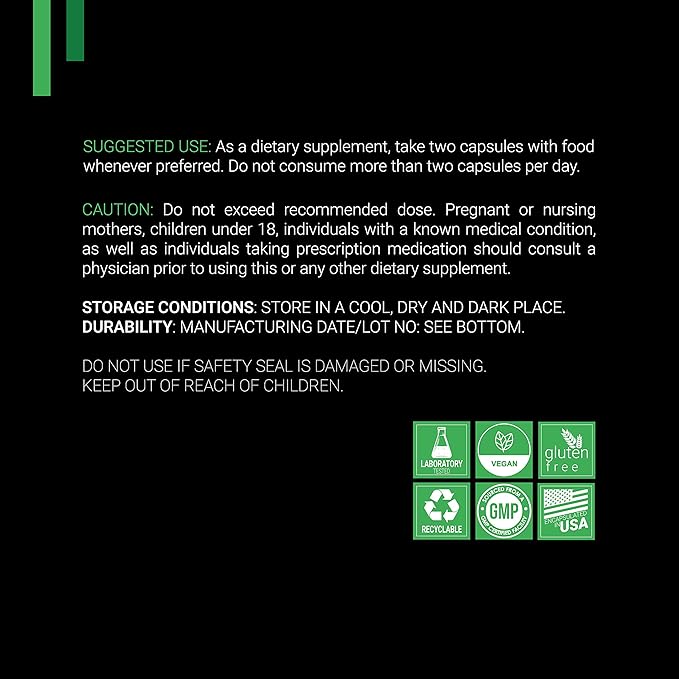 SYMNUTRITION Polypodium Leucotomos 500mg 180 Count (V-Capsules) / 90 Servings: Manufactured in a cGMP-Registered Facility in USA Vegan Gluten Free