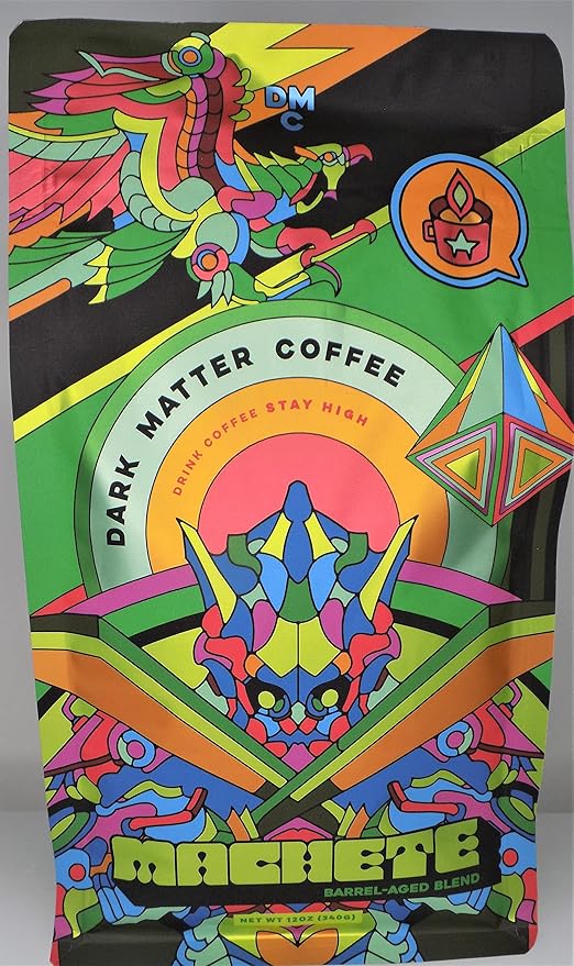 Dark Matter Coffee Freshly Roasted Machete Barrel-Aged Blend Coffee Whole Bean 12oz