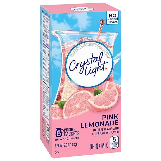 Crystal Light Drink Mix Pink Lemonade2.9 Ounce (Pack of 6)