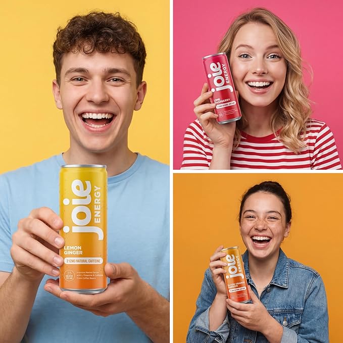 Joie Energy Drink (Blood Orange Passion 12 Fl Oz (Pack of 12))