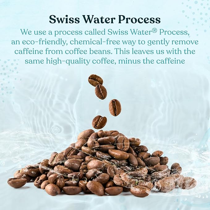 Four Sigmatic Calm Organic Decaf Ground Coffee | Swiss Water Decaf Coffee with Chaga &amp Reishi Mushroom Extracts | 12oz Bag(Pack of 2)