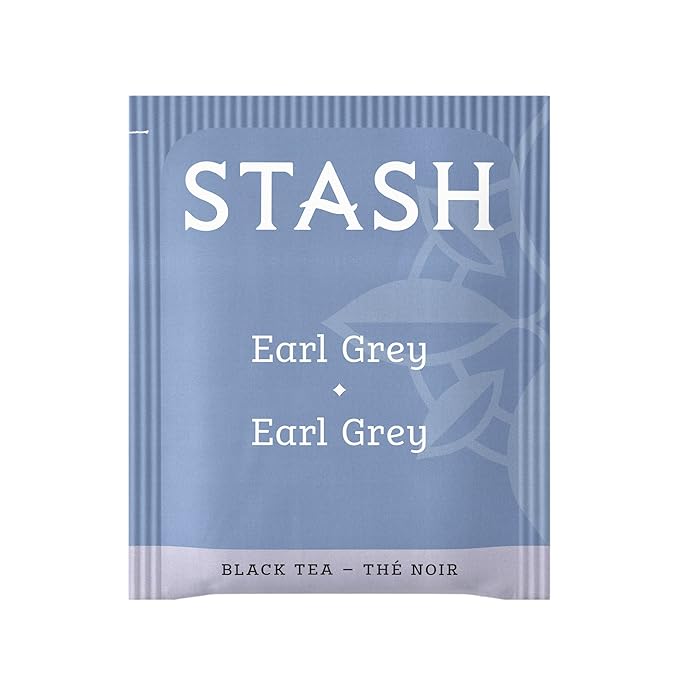 Stash Tea Earl Grey Black Tea - Caffeinated Non-GMO Project Verified Premium Tea with No Artificial Ingredients 20 Count (Pack of 6) - 120 Bags Total