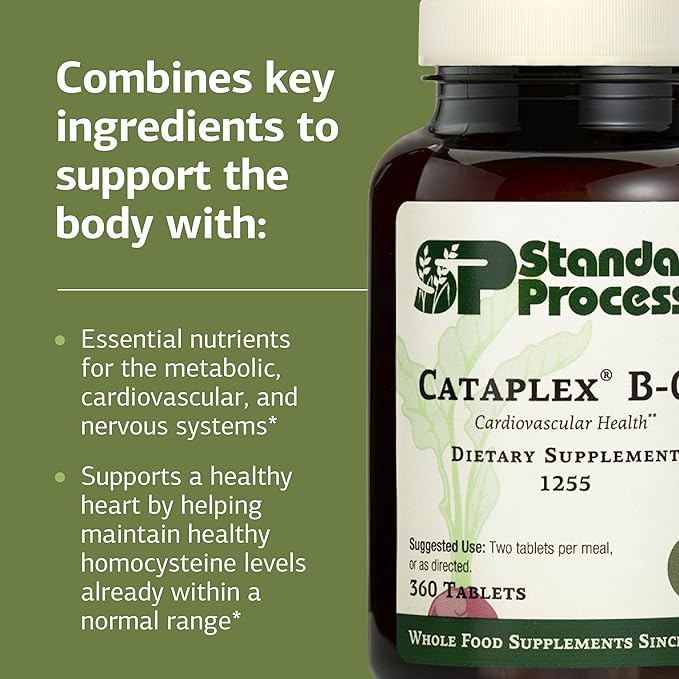Standard Process Cataplex B-GF - Supports Nervous System Health - B Vitamins for Energy &amp Heart Support - Aids Energy During Physical Activity - Gluten-Free Non-Soy &amp Non-Dairy - 360 Tablets