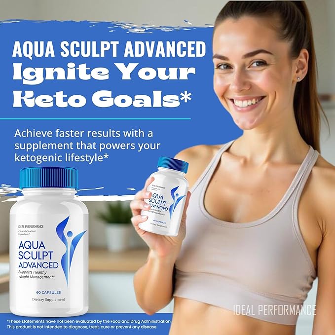 Aqua Sculpt Capsules Official Aqua Sculpt Supplement Pills - Maximum Strength All Natural Keto Capsule to Sustain Active Lifestyle &amp Fitness Goals Overall Health Sculpt Reviews (3 Pack)