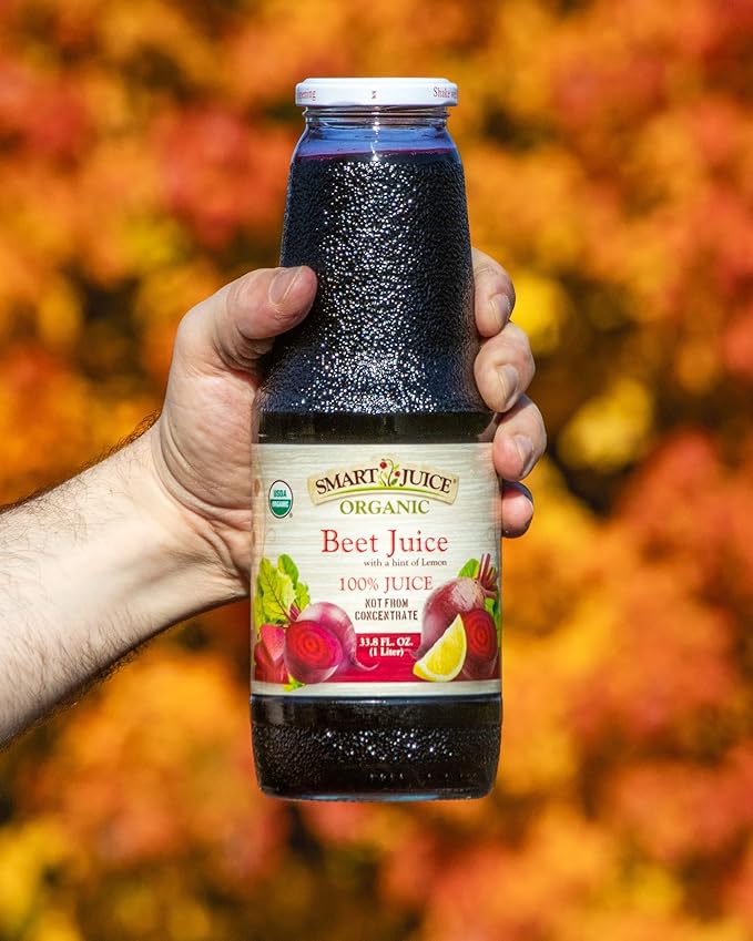 Smart Juice Organic Beet Juice - 33.8 fl oz (1L) - (Pack of 6) 100% Juice Not From Concentrate