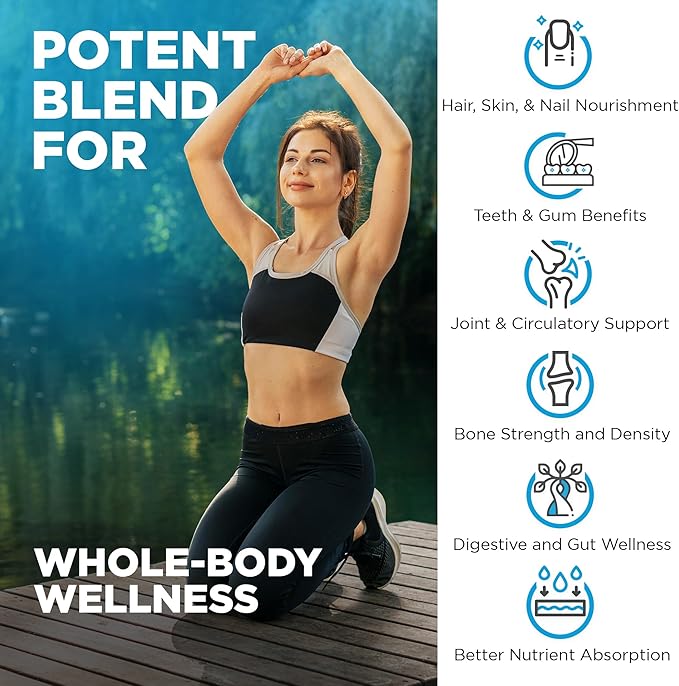 Nutrivein Premium Multi Collagen Pills 2250 mg - 180 Easy-to-Swallow Collagen Capsules: Type I II III V X Hydrolyzed Protein Peptides for Women and Men - Aging Joints Hair Skin Bones &amp Na