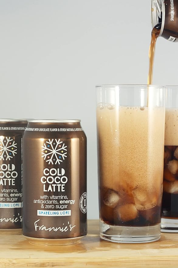 AmishTastes Frannie’s Sparkling Cold Coco Latte Protected With High-Density Foam 12 Oz. (12 Ounce (Case of 24))
