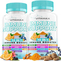 10-in-1 Immune Support with Elderberry D3 Selenium Quercetin Zinc Vitamin C Ginger Turmeric Curcumin B6 Echinacea – Immune Defense – Made in USA (60 Count (Pack of 2))