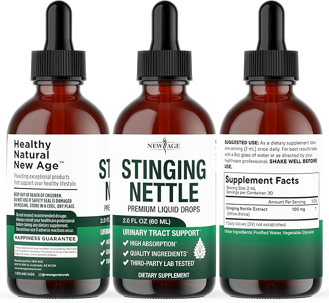 Stinging Nettle Root Drops - Stinging Nettle Extract Tincture for Men &amp Women - Liquid Urtica Dioica Supplement - 8 fl oz