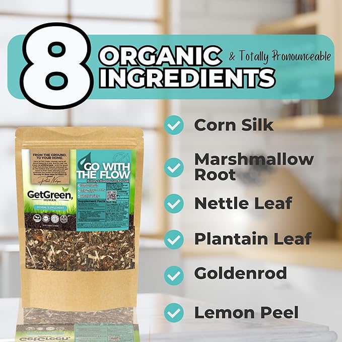 Organic Kidney &amp Bladder Comfort Herbal Tea with Marshmallow Root Corn Silk &amp Nettle Leaf | Hydrating Loose Leaf Wellness Blend – 2 oz (57 g) | Caffeine-Free Vegan No Artificial Flavors | G