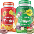 Superfood Fruit and Veggie Supplement - 360 Whole Super Fruit and Vegetable Supplements &amp Vitamin with Beta-Carotene Soy Free- 180 Count (Pack of 2)