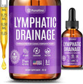 Organic Lymphatic Drainage Drops with Cleavers I Red Root I Burdock I Ginger I Dandelion I Soursop I Black Seed Oil I Ashwagandha Lymph System Support Detox - Liver Cleanse Supplement (1 Bottle)