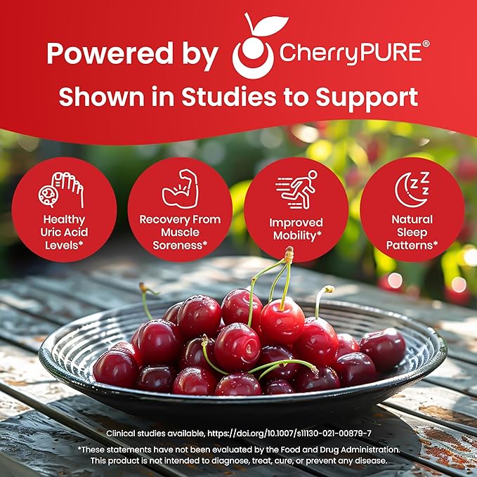 3 in 1 Tart Cherry Extract Capsules with Turmeric &amp Celery Seed for Feet &amp Joint Support Uric Acid Flush Cleanse &amp Purge Pills 60 Veggie Capsules Manufactured in USA