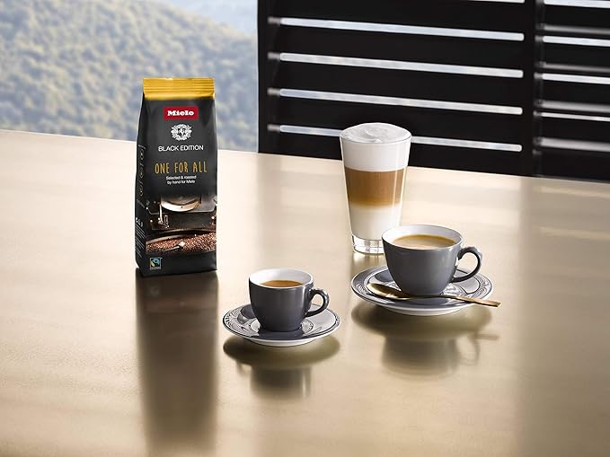 Miele Black Edition One For All Hand-Selected &amp Hand-Roasted Whole Coffee Beans - USDA Organic Fair Trade Certified - 8.8 oz (250g) 2 Pack