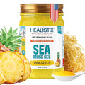 Healistix Pineapple Sea Moss Gel [16 Oz] - Exquisitely Crafted from Seamoss Wildcrafted in The Pristine Waters of St Lucia A Natural Delight - Sea Vegetable in Glass Jar