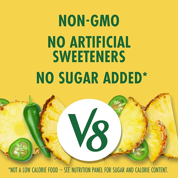 V8 Pineapple Jalapeno 100% Fruit and Vegetable Juice 8 fl oz Can (24 Pack)