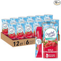 Crystal Light Wild Strawberry Artificially Flavored Powdered Drink Mix with Caffeine 72 ct Pack 12 Canisters of 6 Pitcher Packets