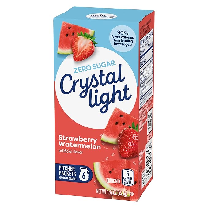 Crystal Light Strawberry Watermelon Drink Mix 12-Quart Box (Pack of 10)