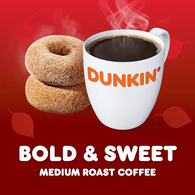 Dunkin’ Apple Cider Donut Artificially Flavored Ground Coffee 11 Oz. Bags (Pack of 6)
