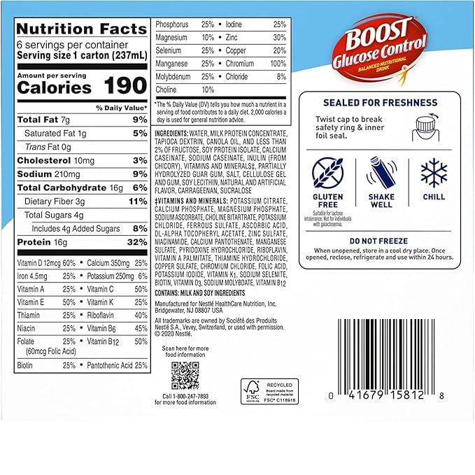Boost Nutritional Drink Variety Pack 1 Pack Vanilla &amp 1 Pack Strawberry 6-8 fl oz Bottles/Pack (2 CT Variety Pack)