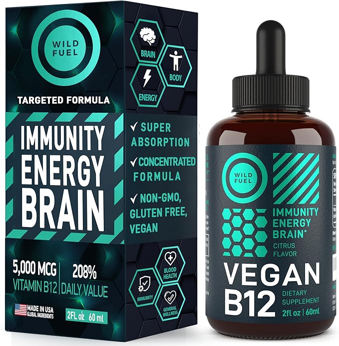 WILD FUEL Liquid B12 Keto Gummies and Liquid Collagen with Biotin Bundle