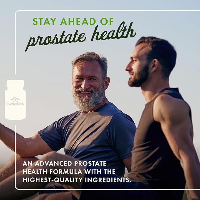 Swanson Prostate Essentials Plus Herbal Supplement for Men Over 40 Seeking Urinary and Prostate Health (180 Veggie Capsules 2 Pack)