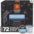 Copper Moon Single Serve Coffee Pods For Keurig K-Cup Brewers Medium Roast Tropical Coconut Blend 72 Count
