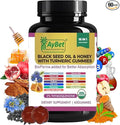 Black Seed Oil &amp Honey Gummies with Turmeric – 16-in-1 Supplement with Vitamins D3 B12 Biotin &amp Zinc –USDA Organic Halal Vegan Non-GMO 2% Thymoquinone 60 Gummies