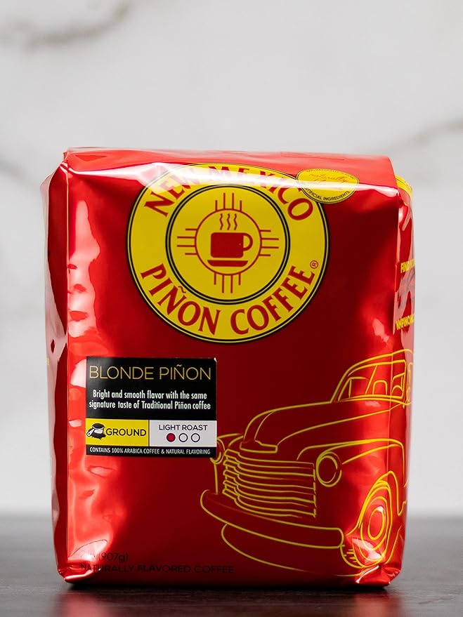 New Mexico Piñon Coffee Naturally Flavored Coffee (Blonde Piñon Ground 2 pound)