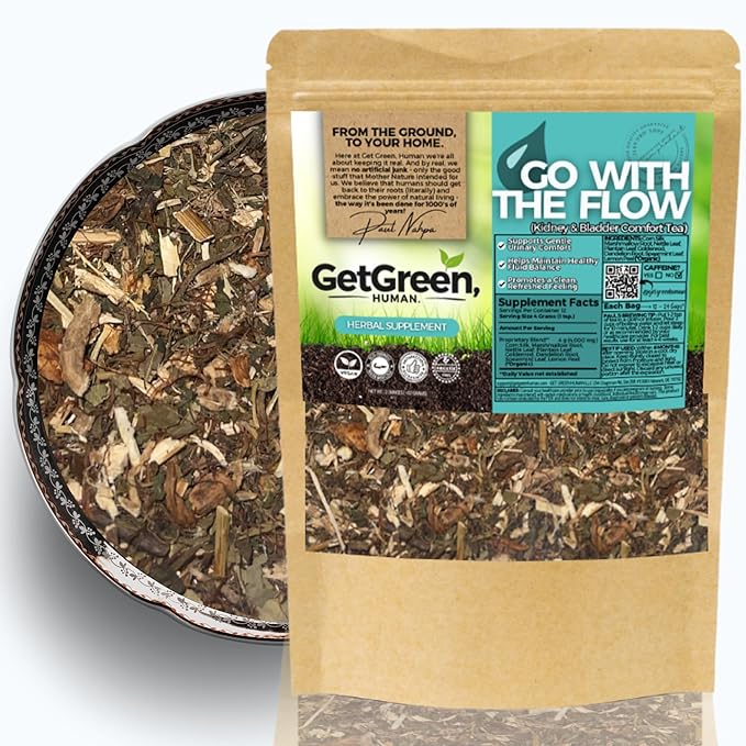 Organic Kidney &amp Bladder Comfort Herbal Tea with Marshmallow Root Corn Silk &amp Nettle Leaf | Hydrating Loose Leaf Wellness Blend – 2 oz (57 g) | Caffeine-Free Vegan No Artificial Flavors | G