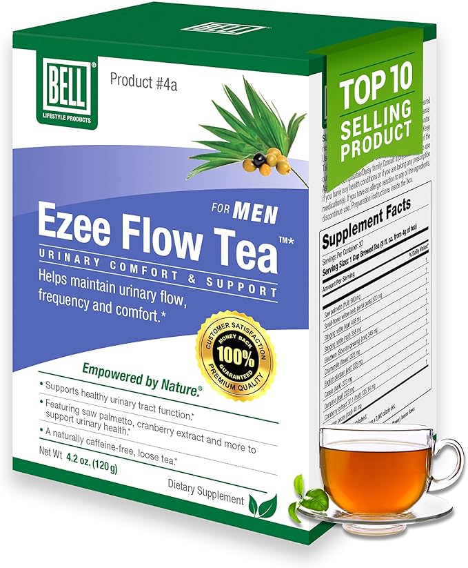 Bell Ezee Flow Urinary Support Tea for Men -A Natural Solution - Helps Ease The Flow and Normalize Urinary Frequency Without The Burning and Dribbling
