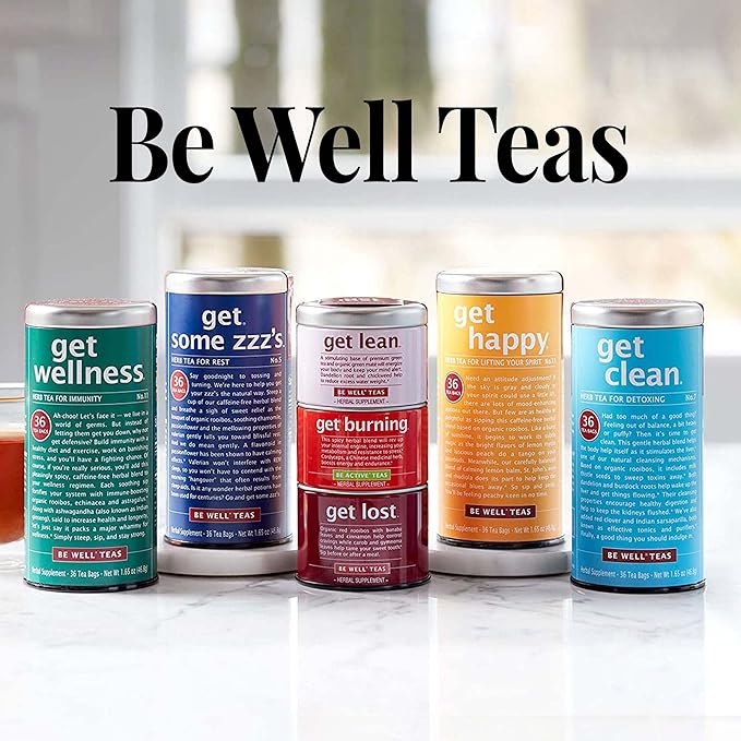 The Republic of Tea Be Well Teas No. 3 Get Charged Herbal Tea For Energy Refill Pack of 250 Tea Bags