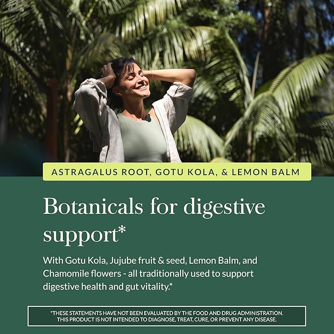 Gaia Herbs Gut Revival - Herbal Supplement to Support Healthy Gut Lining* - Made with AstraGin Gotu Kola Jujube &amp More - Free from Dairy Soy &amp Gluten - 60 Vegan Liquid Phyto-Caps (60 Servin