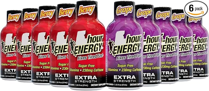 5Hour Energy 5 Extra Strength Berry + 5 Extra Strength Grape Variety 10 Count