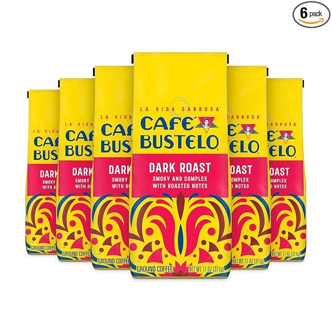 Café Bustelo Dark Roast Ground Coffee 11-Oz. Bag (Pack of 6)