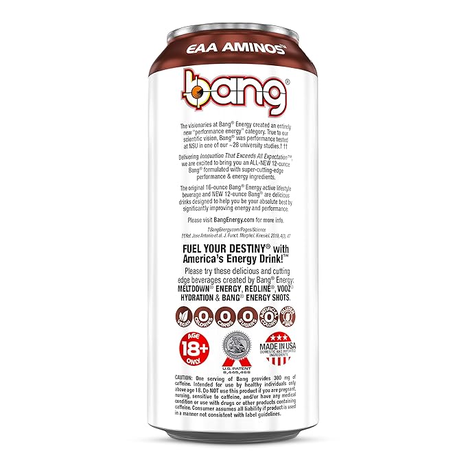 Bang Energy Sweet Ice Tea Sugar-Free Energy Drink 16 Fluid Ounces (Pack of 60)