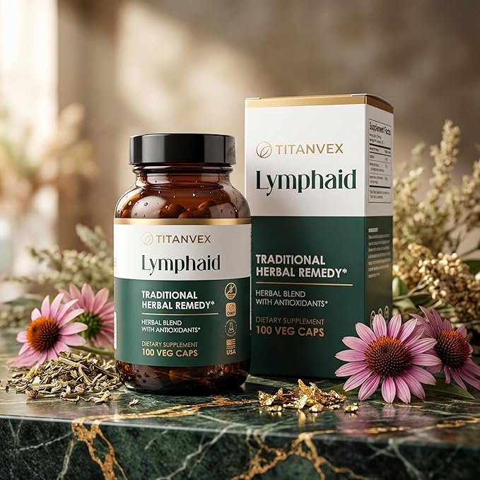 Lymphaid Lymphatic Drainage Supplement – 100 Count Vegan Capsules Herbal Blend Immune Support -Supplement Promotes Lymphatic Wellbeing Antioxidant Support Respiratory and Urinary Wellbeing