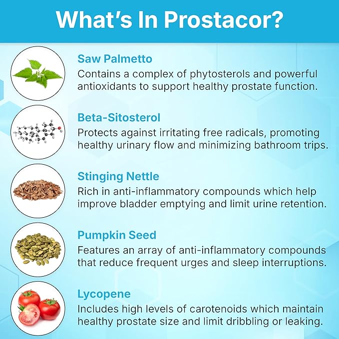 Natural Prostate Support Supplement - Non-GMO Vegan Gluten-Free