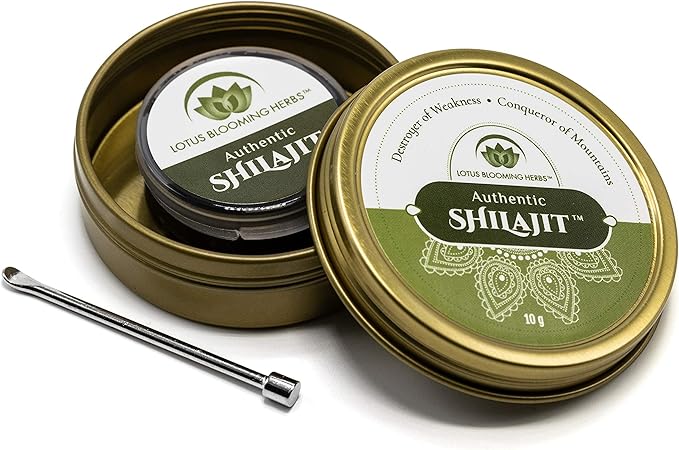 Authentic Shilajit – 100% Pure Gold Grade Himalayan Shilajit Resin with Fulvic Acid &amp Trace Minerals | Supports Healthy Energy Stamina &amp Strength | Lotus Blooming Herbs | 10 Grams