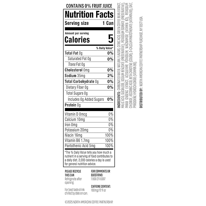Starbucks Iced Energy Drink Tropical Peach Zero Sugar Energy Drink Plant Based Caffeine Hydration Mental Clarity 12 Fl Oz Cans (Pack of 12)
