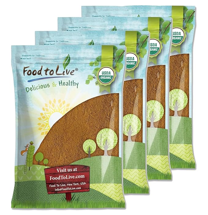 Food to Live Organic Freeze-Dried Acerola Cherry Powder 22 Pounds – Non-GMO 100% Pure Kosher Raw Non-Irradiated No Additives Vegan Superfood Bulk Great for Juice Drinks and Smoothies Rich i