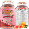 Toddler 2-4 &amp Kids 4+ Para Clean Gut Health Gummies w/Black Walnut Wormwood Clove Pumpkin Seeds Vitamin C D3 Zinc Digestive Supplement for Natural Gut Cleanse Kids Immune Support (60cts)