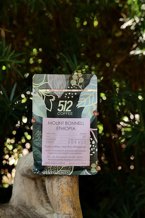 512 Coffee – Specialty Ethiopian Whole Bean Coffee Light Roast – Mount Bonnell Ethiopia – Freshly Hand-Roasted Arabica Premium Small Batch Single Origin