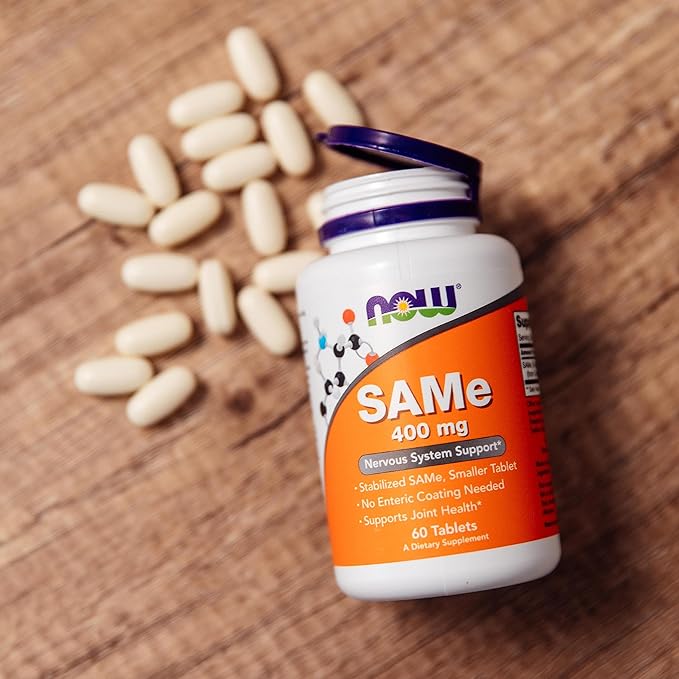 NOW Foods Supplements SAMe (S-Adenosyl-L-Methionine) 400 mg Nervous System Support* 60 Tablets