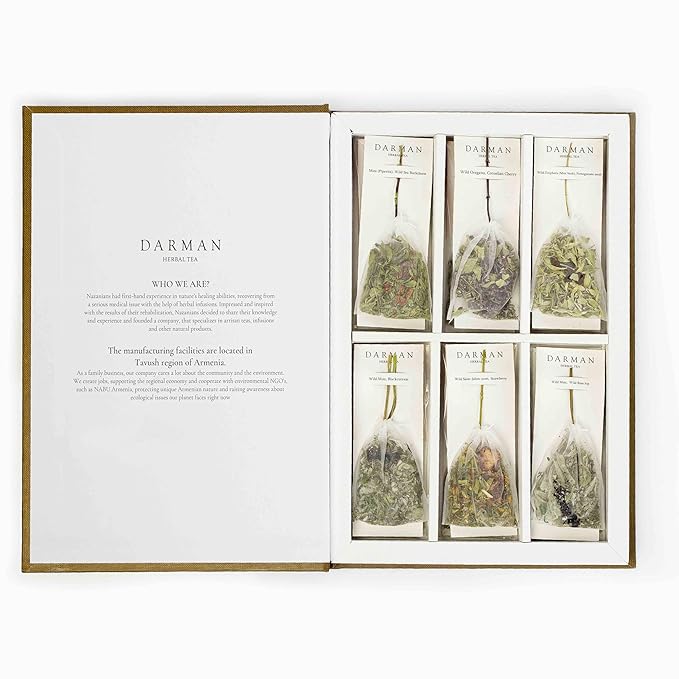 Armenian Herbal Tea – Premium Herbs &amp Wild Dry Fruits Collection | 12 Individually Wrapped Tea Bags (0.28 oz Each) | Handcrafted Mountain Botanicals with Mint Sea Buckthorn Cornelian Cherry &amp