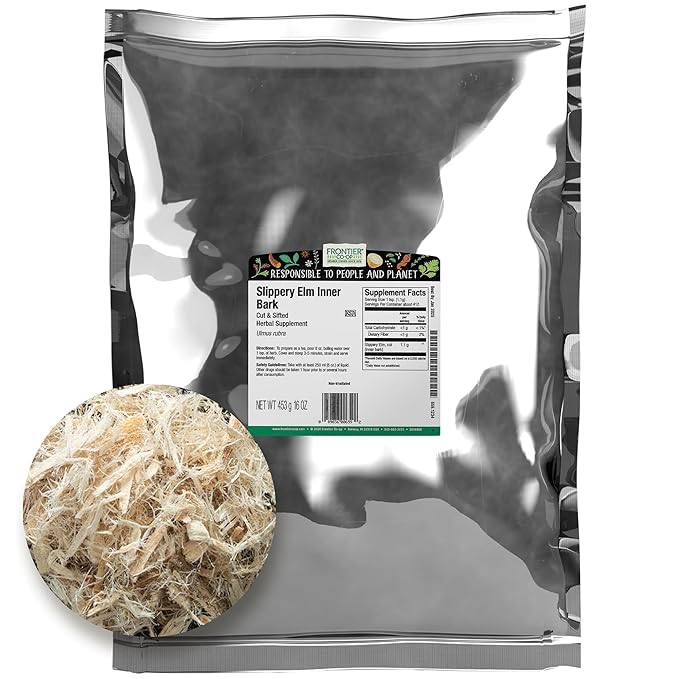Frontier Co-op Bulk Slippery Elm Inner Bark Cut and Sifted 1 Pound